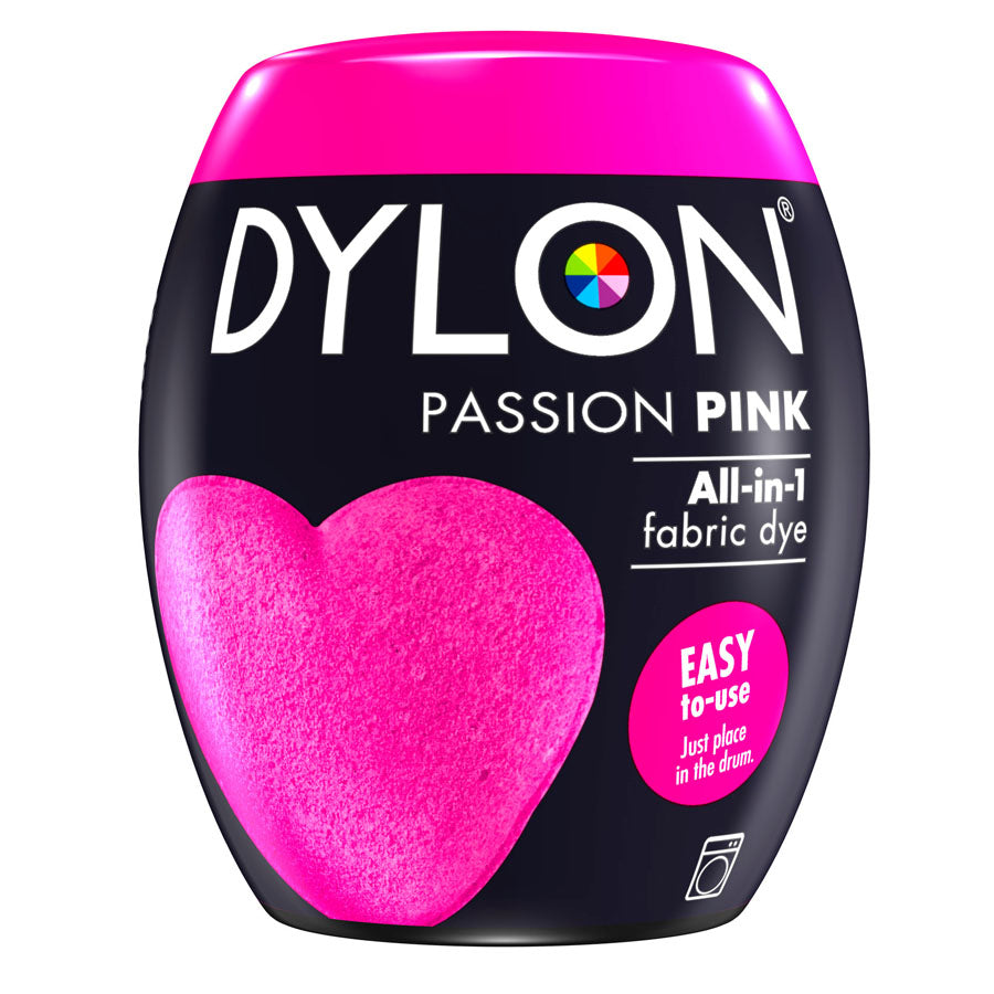 Passion Pink Fabric Dye Dylon Pod – vibrant machine dye for clothing, cotton and home textiles