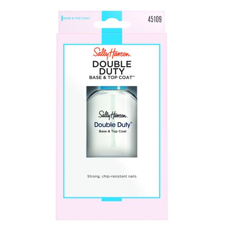 Sally Hansen Double Duty base and top coat packaging on a white background