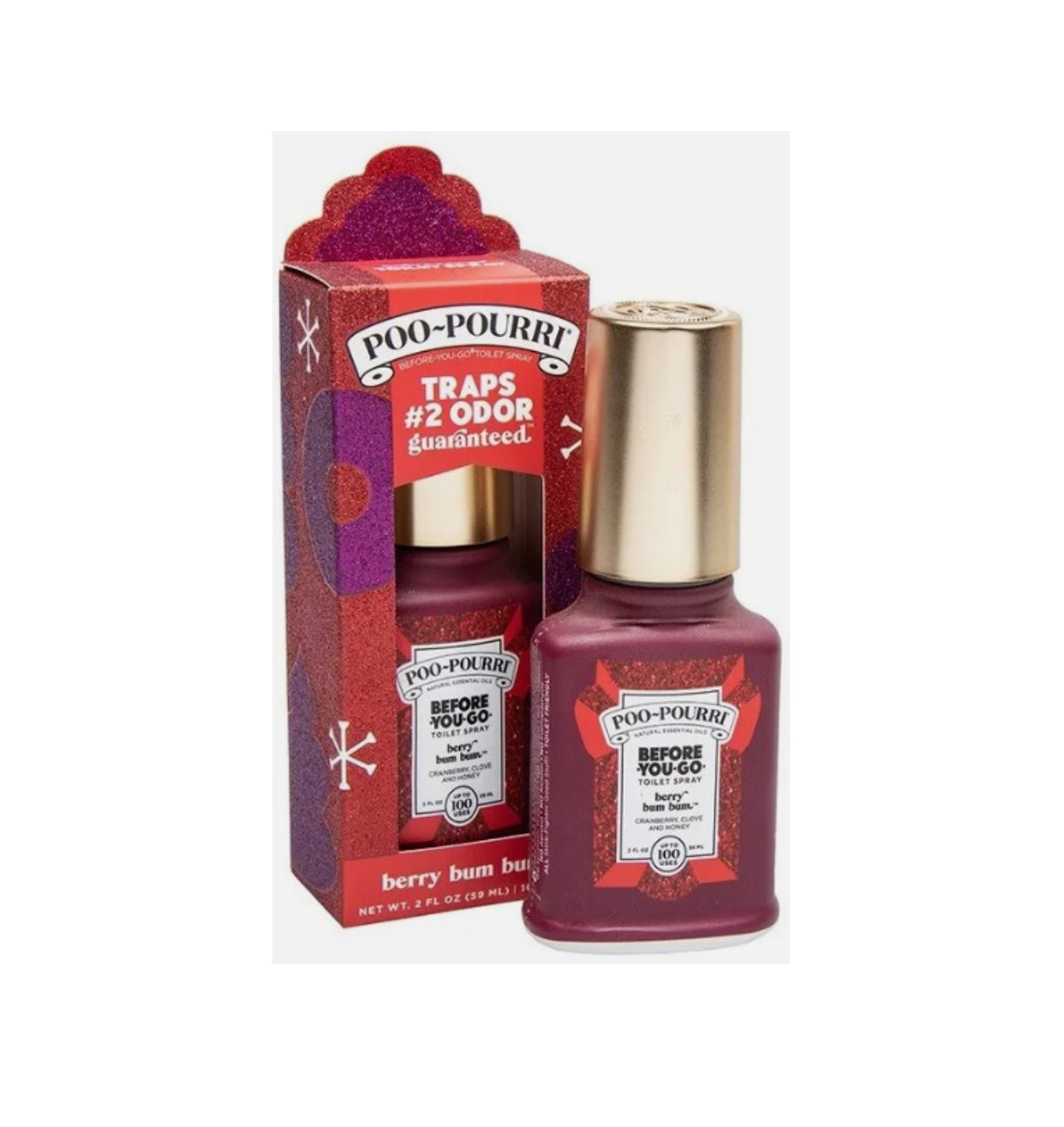 Poo-Pourri bottle and packaging on a white background